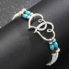 (AY6069001) New Bohemia Multi-layer Rice Bead Anklets For Women Heart Love Anklet Bracelets On Leg Foot Beach Jewelry Summer Sandals Gifts