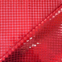 (Red, 3 Meter Deal) Hologram Square Sequin Dress Fabric Dancewear