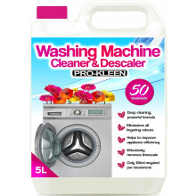 Pro-Kleen Washing Machine Cleaner and Descaler - 50 Treatments - Removes Smells Caused by Mould, Mildew & Damp & Grease (1, 5 Litre)