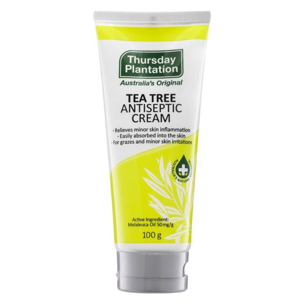 Thursday Plantation Tea Tree Antiseptic Cream|Non-greasy, fast-absorbing formula| Natural Antiseptic Cream , Skin Irritations & Infections 100g