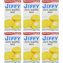 Jiffy Corn Muffin Mix (6-Pack) – Freshly Milled Corn, Just Add Egg & Milk, 240 g