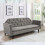 Comfy Living (Grey) Plush Velvet Tufted Sofa Bed In Various Colours 1