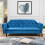 Comfy Living (Blue) Plush Velvet Tufted Sofa Bed In Various Colours 1