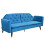Comfy Living (Blue) Plush Velvet Tufted Sofa Bed In Various Colours 3