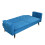 Comfy Living (Blue) Plush Velvet Tufted Sofa Bed In Various Colours 4