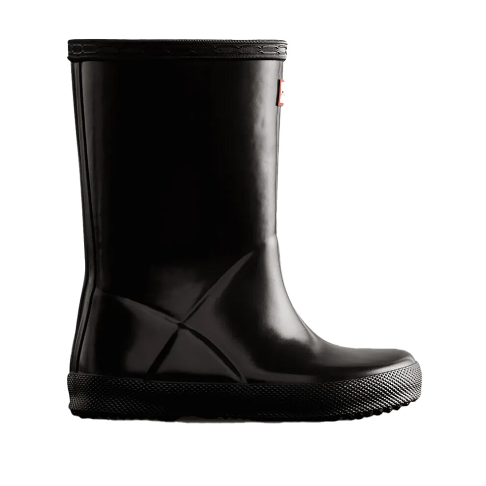 (4 UK, Black) Hunter Childrens/Kids First Classic Gloss Wellington Boots
