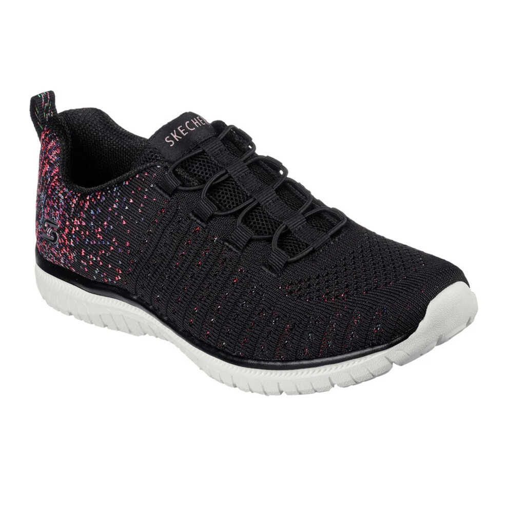 (4 UK, Black/Pink) Skechers Womens/Ladies Virtue Trainers