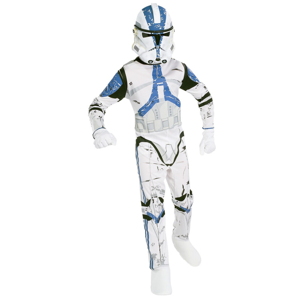 Star Wars (L, ) Boys Clone Trooper Costume White/Blue