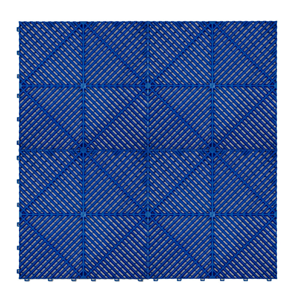Monstershop Unisex Blue Vented Garage Floor Tiles X 120 With Edges - Image 2
