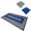 Piastrelle ventilate grigie e blu 3,2m x 6m per garage e officine, antiscivolo. 4