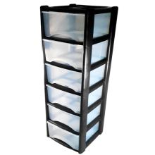Tower Storage Draws Large Plastic Drawer Unit with 6 Draws