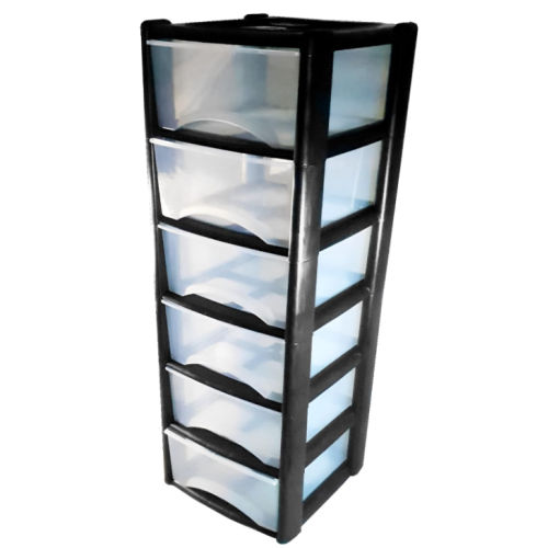 Tower Storage Draws Large Plastic Drawer Unit with 6 Draws