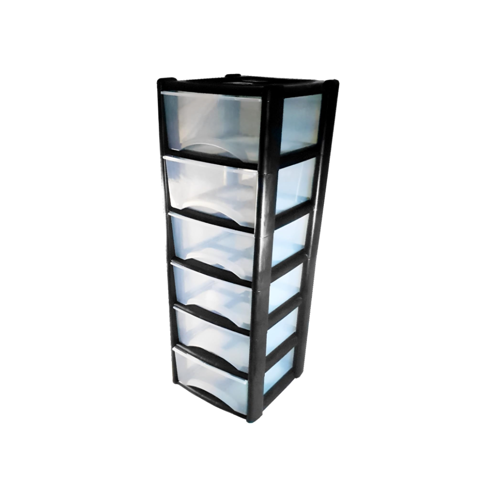 Tower Storage Draws Large Plastic Drawer Unit with 6 Draws
