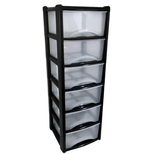 Tower Storage Draws Large Plastic Drawer Unit with 6 Draws 1