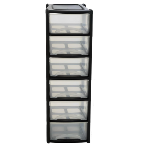 Tower Storage Draws Large Plastic Drawer Unit with 6 Draws 2