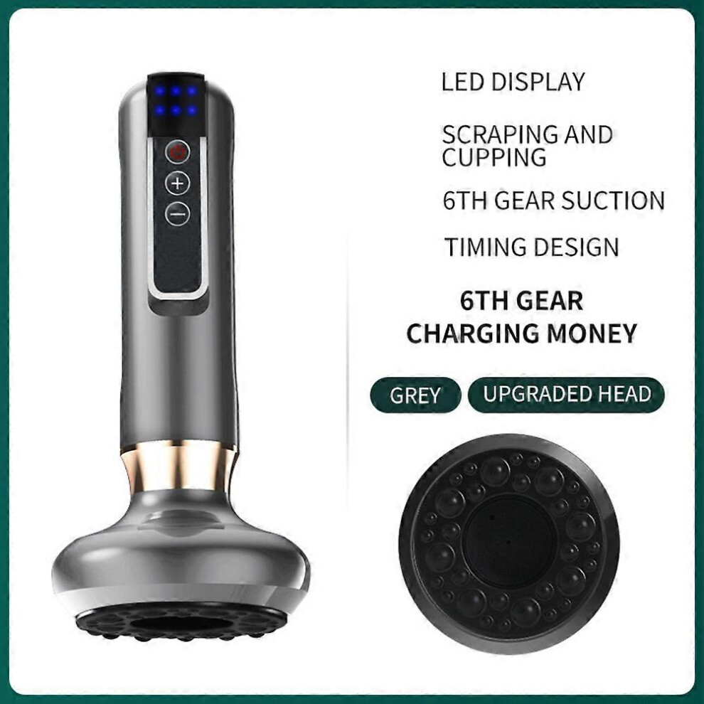 (6-speed charging, gray) Handheld Cellulite Massager, Body Sculpting Machine, Rechargeable & Cordless