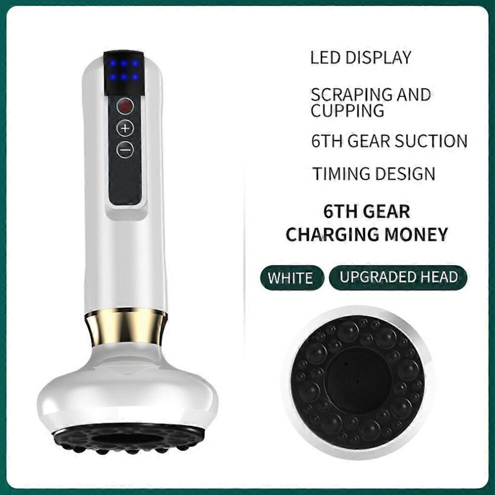 (6-speed charging, white) Handheld Cellulite Massager, Body Sculpting Machine, Rechargeable & Cordless