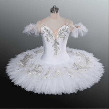 (Height 90-100cm) Adult Kids Classic Professional Ballet Tutu White Swan Lake Pancake Tutu Ballerina Party Dance Costumes Ballet Dress Girls Women-hy