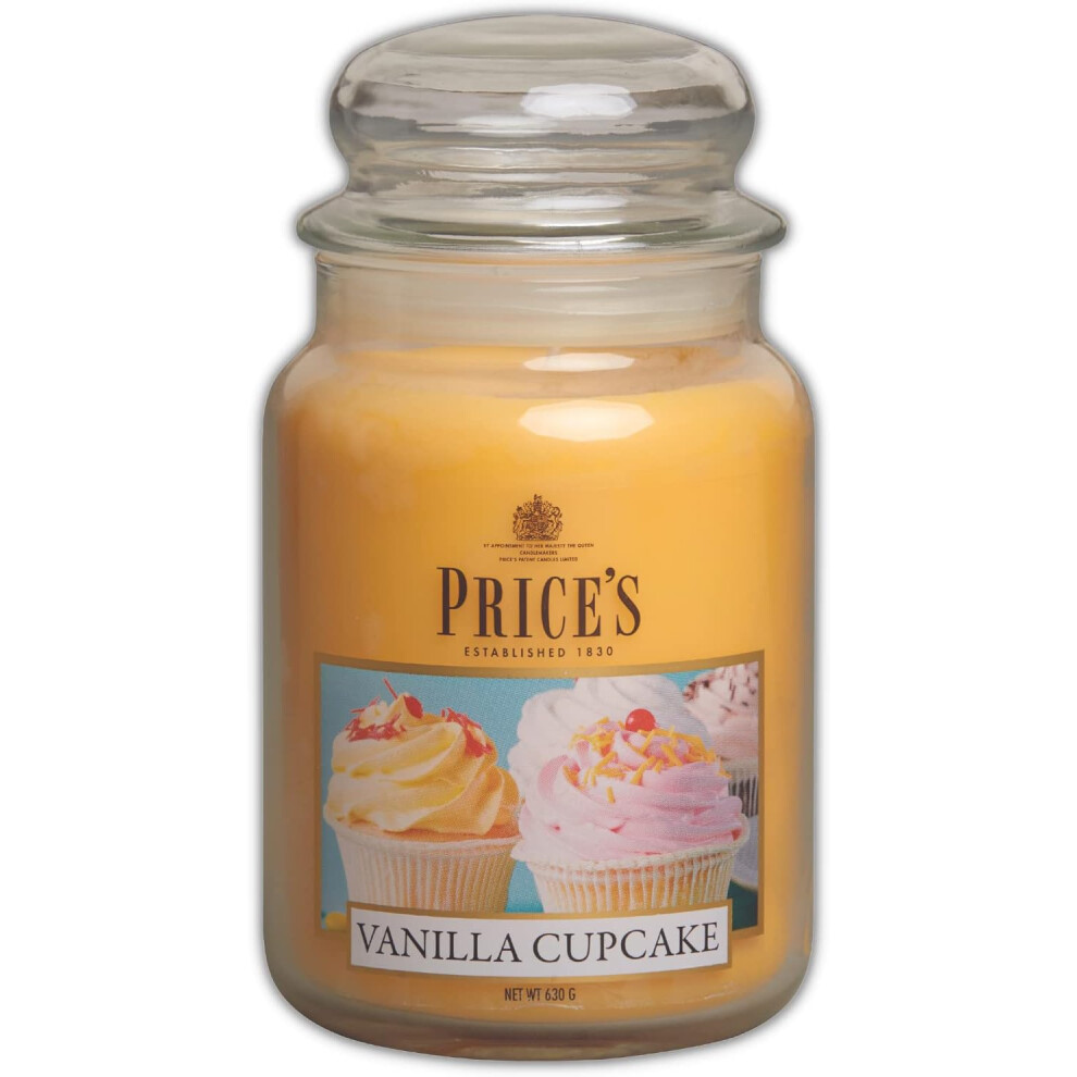 Price's - Vanilla Cupcake Large Jar Candle - Sweet, Delicious, Quality Fragrance - Long Lasting Scent - Up to 150 Hour Burn Time-image-OPC-PFVXBWB-NEW