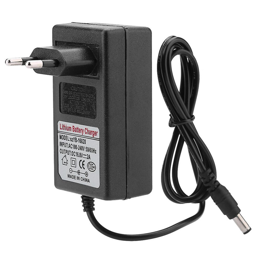 Ac100-240V Dc 16.8V 2A Replacement Power Adapter Lithium Ion Battery Charger Safe Charge Eu 8795863133492
