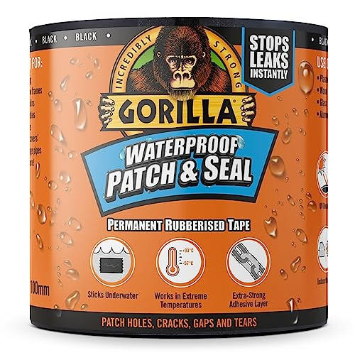 Gorilla Gorilla Waterproof Patch & Seal Tape Black 3m