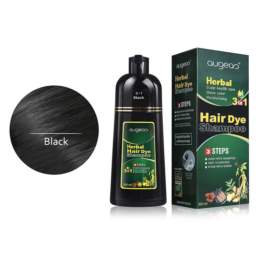 Black (Black) Natural Hair Dye Shampoo For The Elderly In Minutes Long Lasting