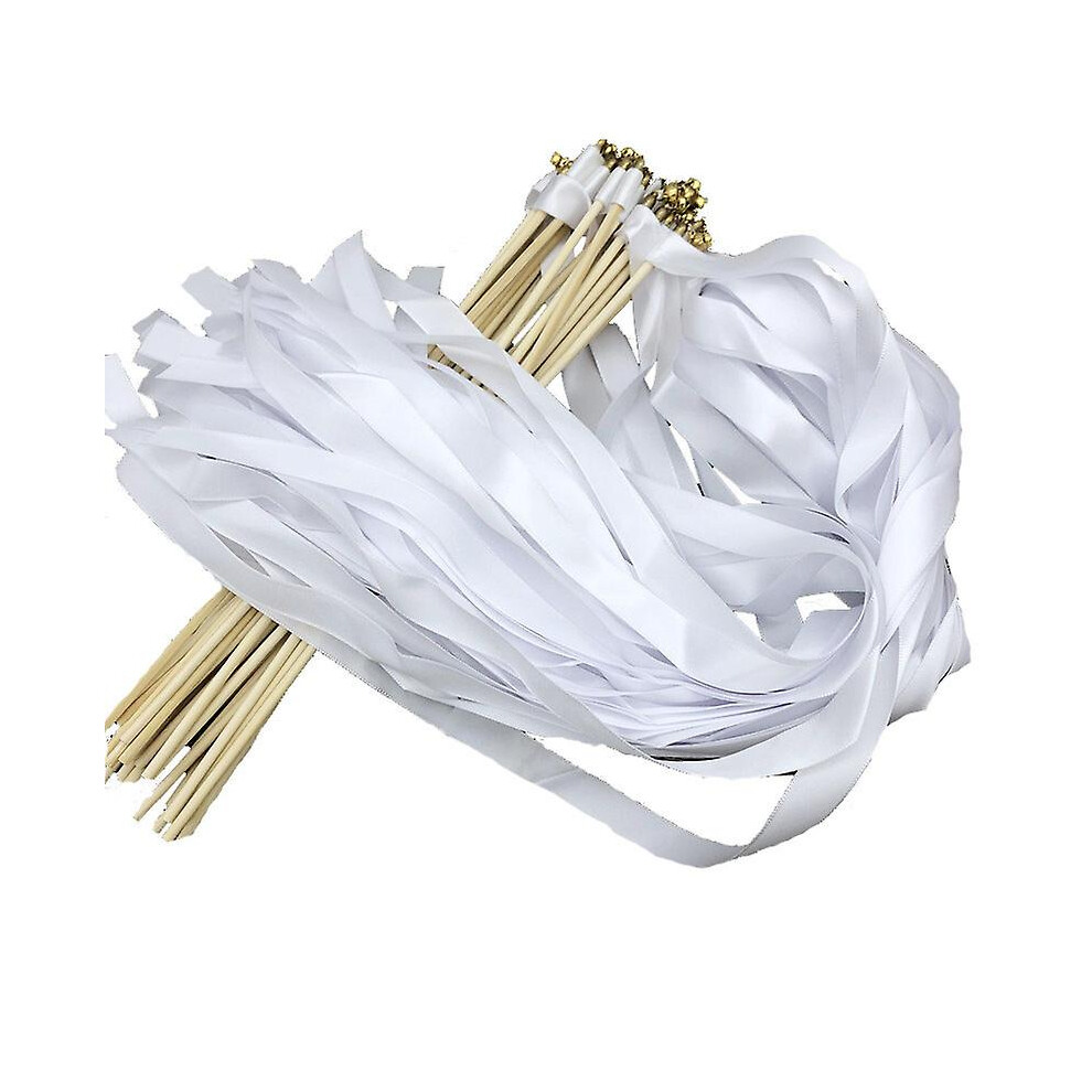 30pcs Wedding Party Ribbon Sticks Wand Streamer Lightweight Fairy Ribbon Sticks With Bells-image-OPC-PFVXFQP-NEW