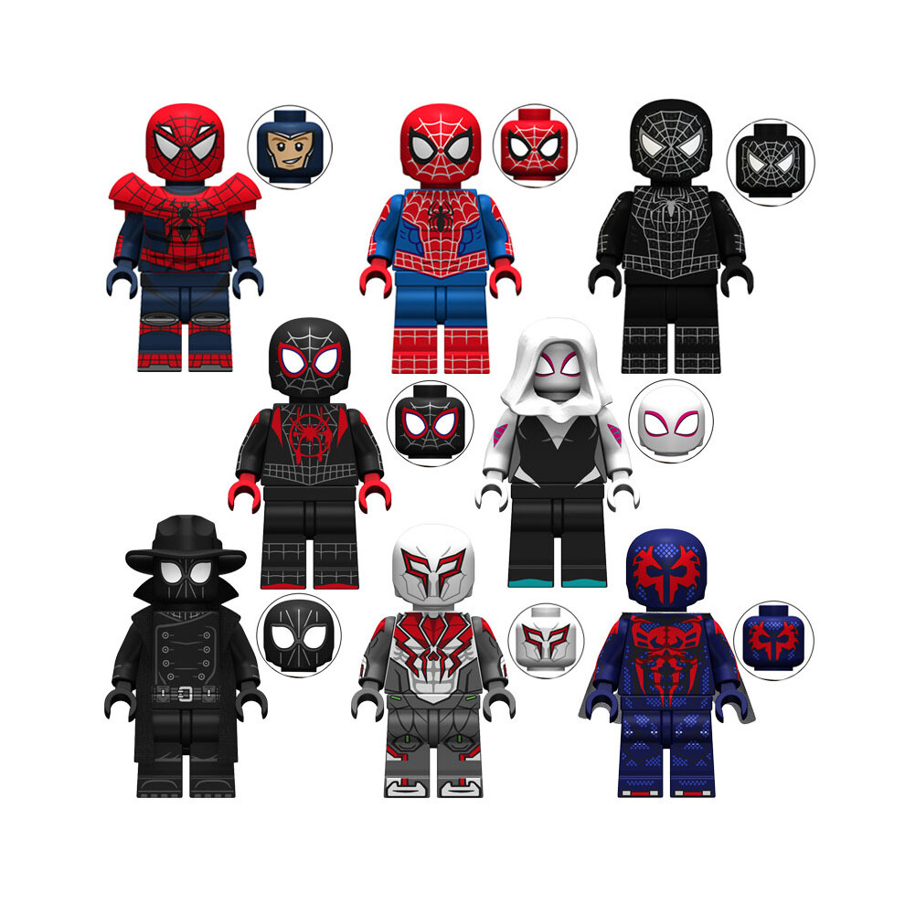 Enekio (8Pcs-D) 16Pcs Marvel Dc Superheroes Spider-Man Minifigures Toys Fit Lego
