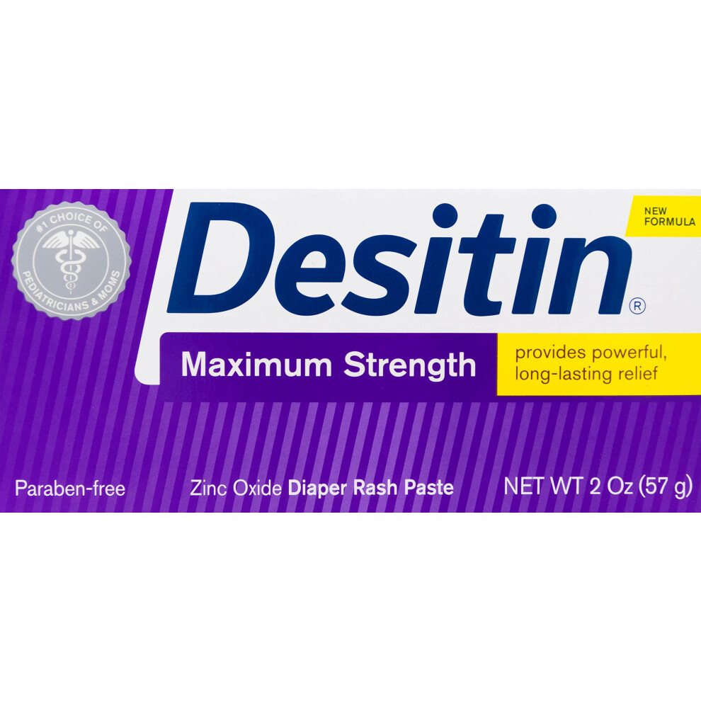Maximum Strength, Diaper Rash Paste With Zinc Oxide 2 Oz (57 G) Desitin