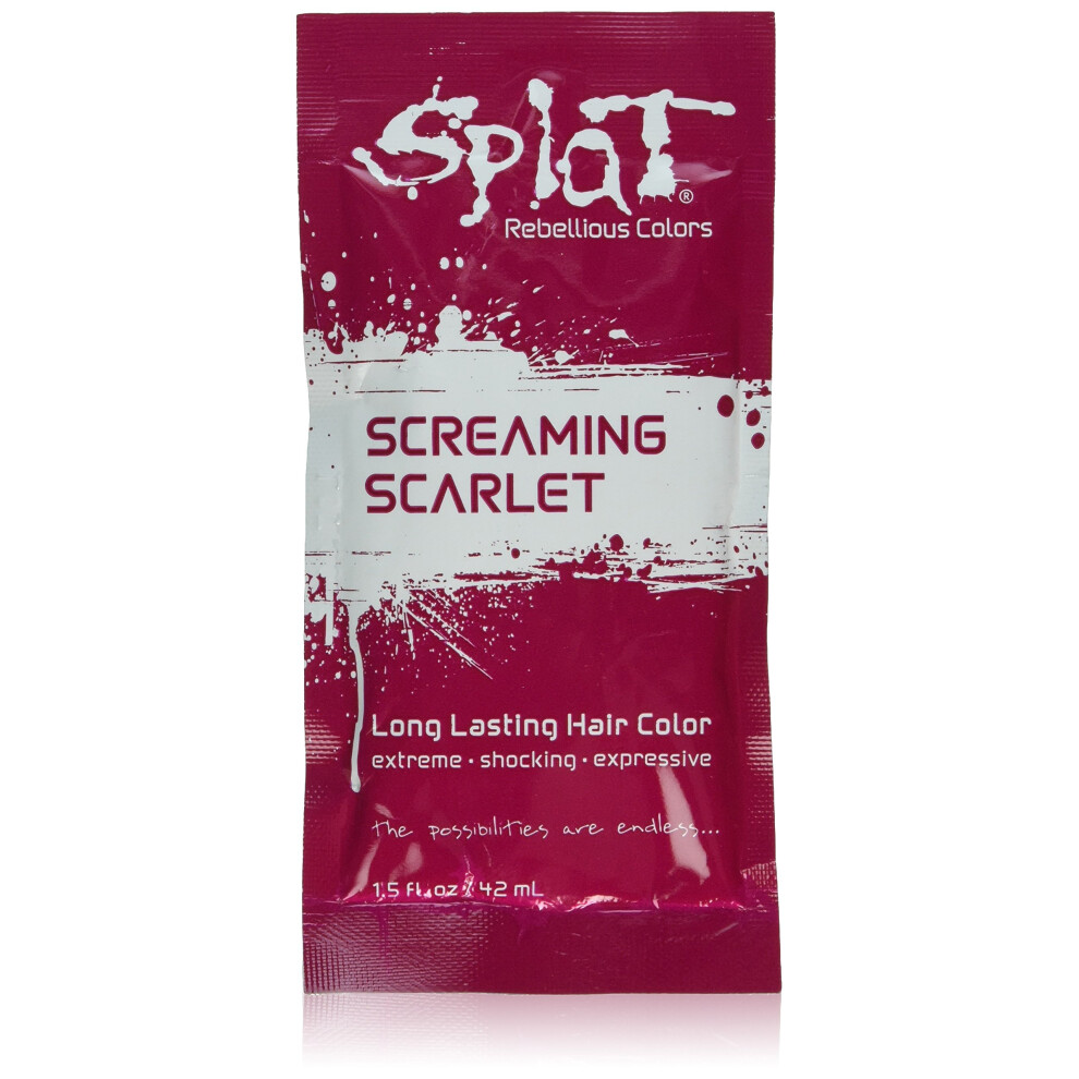 Splat Hair Color 1.5 Oz Individual Packs Screaming Scarlet