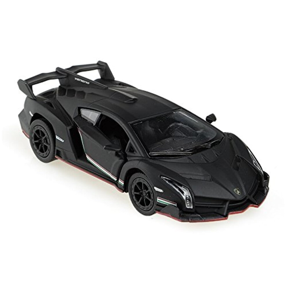 Kinsmart Lamborghini Veneno 1/36 Druckguss-Metall-Spielzeugmodell (Schwarz, Matt)-image