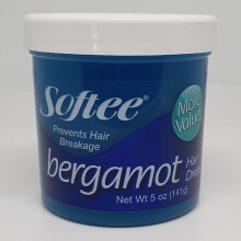 Softee Bergamot Hårstyling Blå 5 oz (ca 142 g) - Allroundbalsam med olivolja för styling, kontroll och vattenavvisande bergamottdoft