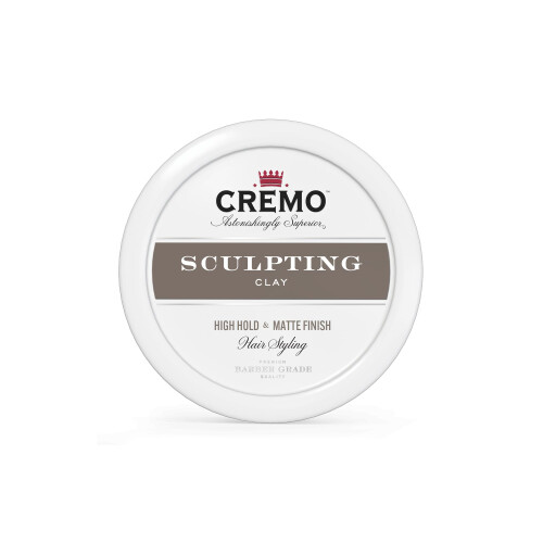 Cremo Premium Barber-Grade Sculpting Clay - High Hold, Matte Finish, 4 oz (Code 1)