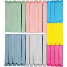 Yarall 32 PcS Plastic chip clips for Food Packages, curved Design Sealing Bag clips for Food, Kitchen and Home, Large Size(43in x20, 31in x10)