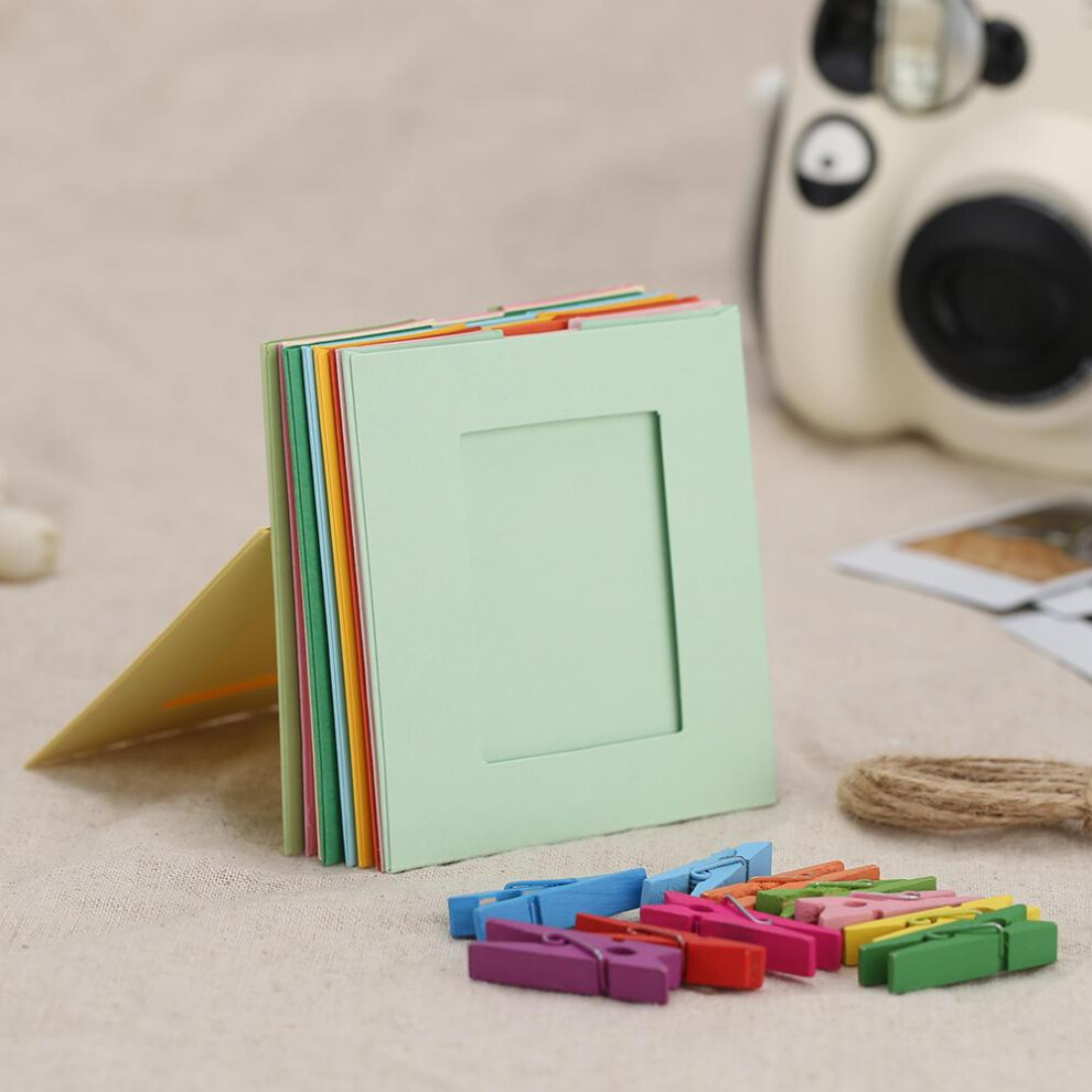 Photo Frames Sizes 10pcs 3" Photo Wall Hang Frame Clip Clamp String 3 In 1 For Fujifilm Mini 8