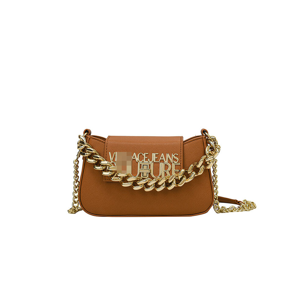 (Brown) Underarm Bag Versatile Chain Crossbody Bag