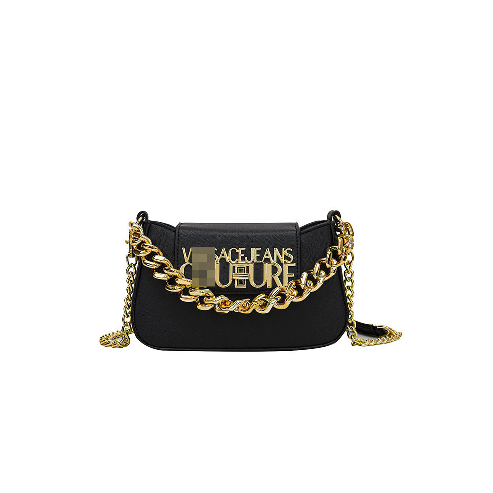 (Black) Underarm Bag Versatile Chain Crossbody Bag