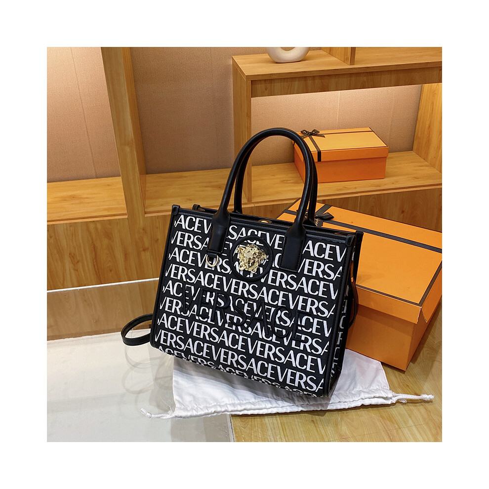 (Black) Lettered Shoulder Crossbody Tote Bag Pink,Black