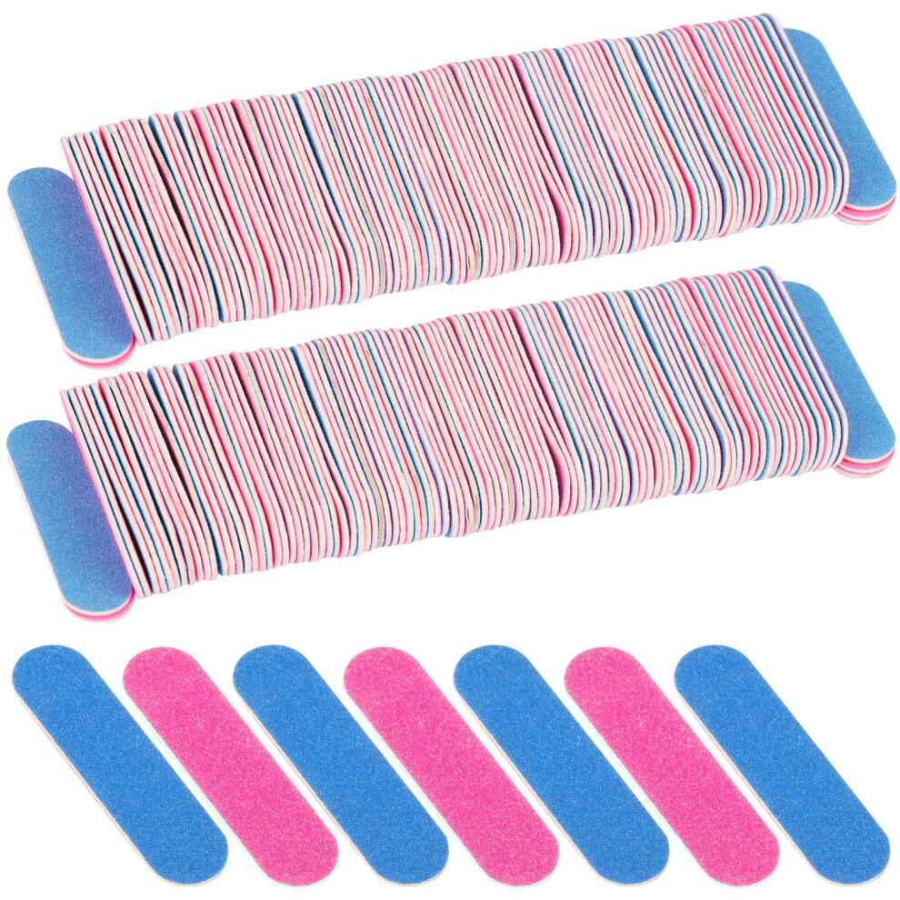 Amorebb 300Pcs 2 Inch Mini Nail Files Double Sided Disposable Emery Boards Manicure Pedicure Tools(180240 Grit)