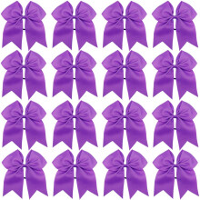 16 Stck 20,3 cm groe Cheer-Haarschleifen, Pferdeschwanz-Halter, elastisches Band, handgefertigt, fr Cheerleading, Teenager-Mdchen, College-Sport
