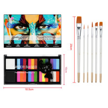 (with 6Brush) Body Face Painting Kit for Kids Adults,10 Color Face Makeup Palette