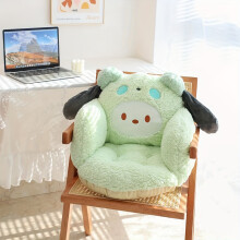 (Pochacco, Size Chart) Sanrio Hello Kitty & Kuromi Plush Chair Cushion - Warm, Comfortable Lumbar Support