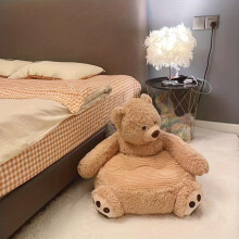 (1pc) 1pc Classic Teddy Bear Sofa Chair, Plush Lazy Lounger with Polyester Cover and Polypropylene Filling