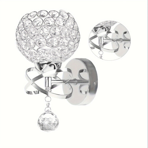 (A) 1pc Modern Crystal Wall Sconce - Semi Flush Mount E26/E27 Sconce