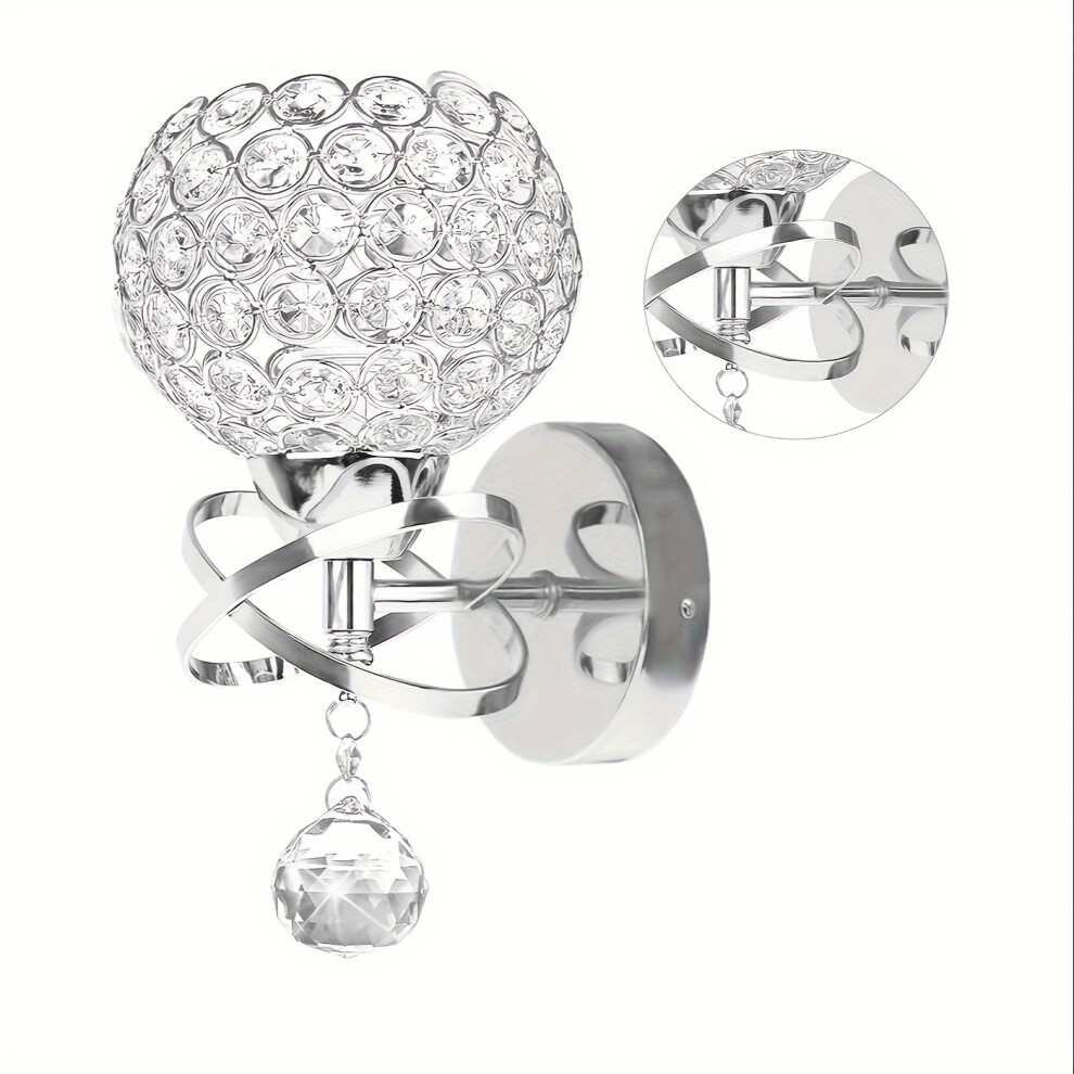 Skesrjtop (A) 1Pc Modern Crystal Wall Sconce - Semi Flush Mount E26/E27 Sconce