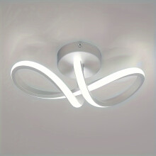 (White) Modern Dimmable LED Ceiling Light Fixture, Adjustable Flush Mount Ceiling Lamp
