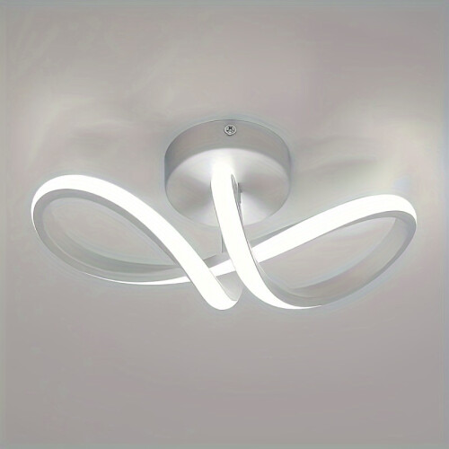 (White) Modern Dimmable LED Ceiling Light Fixture, Adjustable Flush Mount Ceiling Lamp