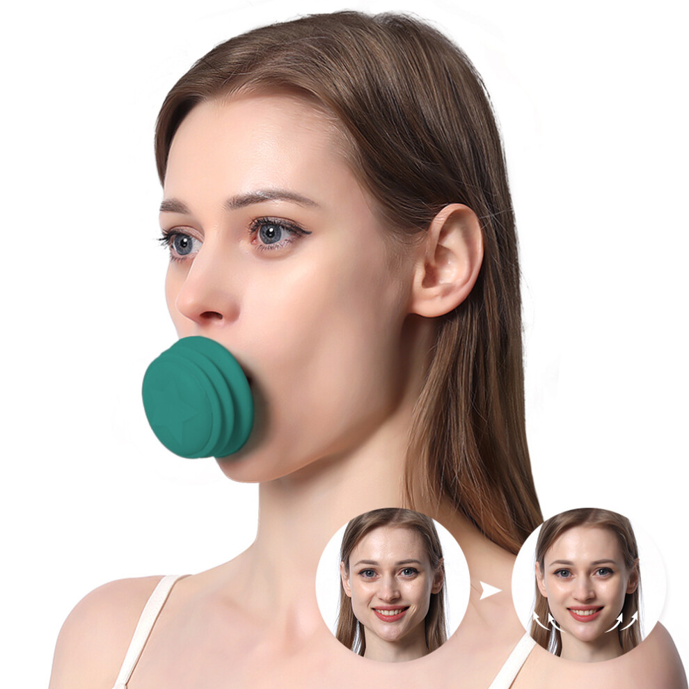 Skesrjtop (Green) Portable Green Jaw Face Neck Toning Exerciser For Women