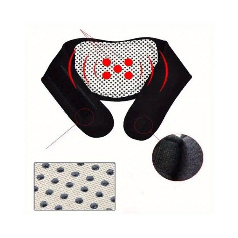 Skesrjtop Black (Black) 1Pc Magnetic Neck Support With Far-Infrared Heating, Tourmaline, And Magnetic Therapy