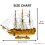 Confection Model Sea Ship 1g Display Stand Assembled 38cm Handmade 10
